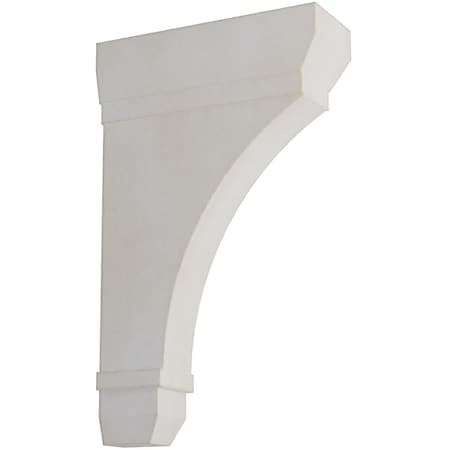 Ekena Millwork 2 1/4"W x 6"D x 10"H Stockport Wood Vintage Decor Bracket, Chalk Dust White BKTWD02X06X10STWH